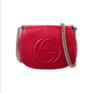 Gucci Purse - Soho Flap Crossbody Bag in Red